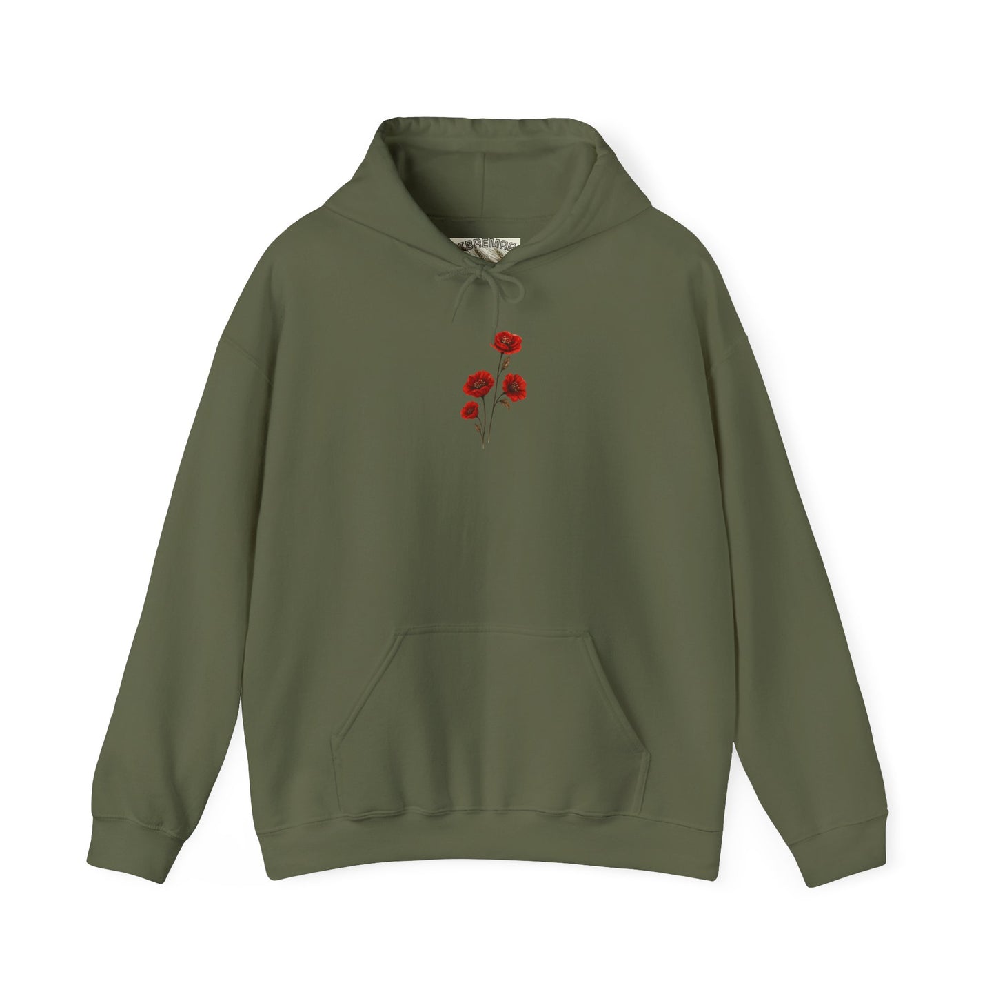 Floral Hoodie with Red Roses - Unisex Heavy Blend™ Sweatshirt