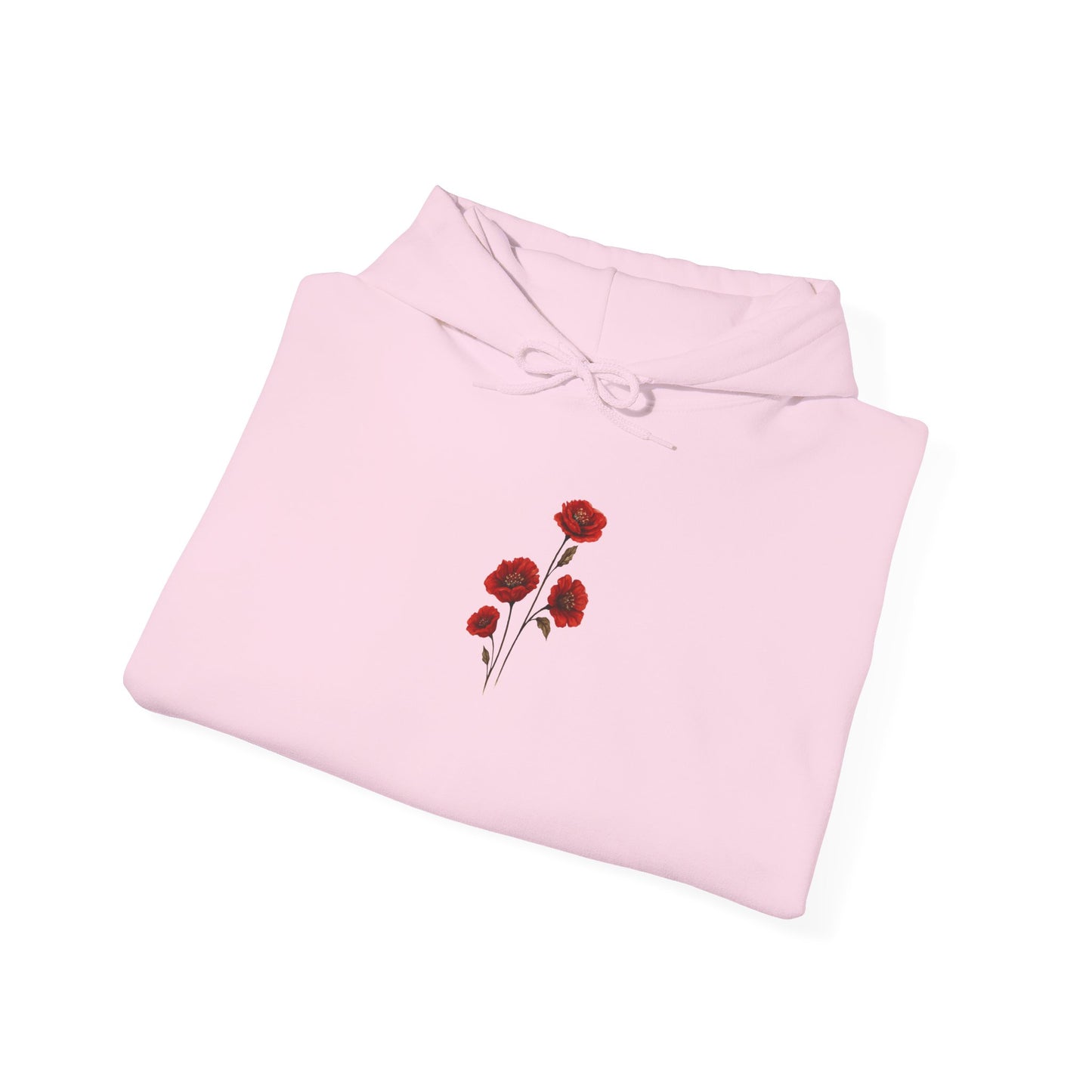 Floral Hoodie with Red Roses - Unisex Heavy Blend™ Sweatshirt