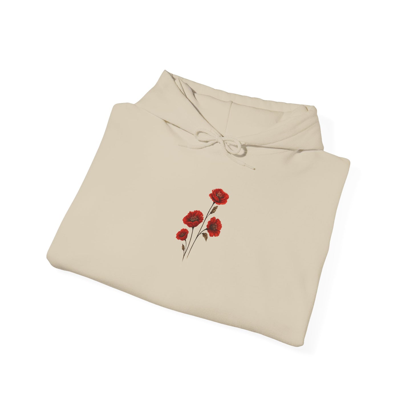 Floral Hoodie with Red Roses - Unisex Heavy Blend™ Sweatshirt