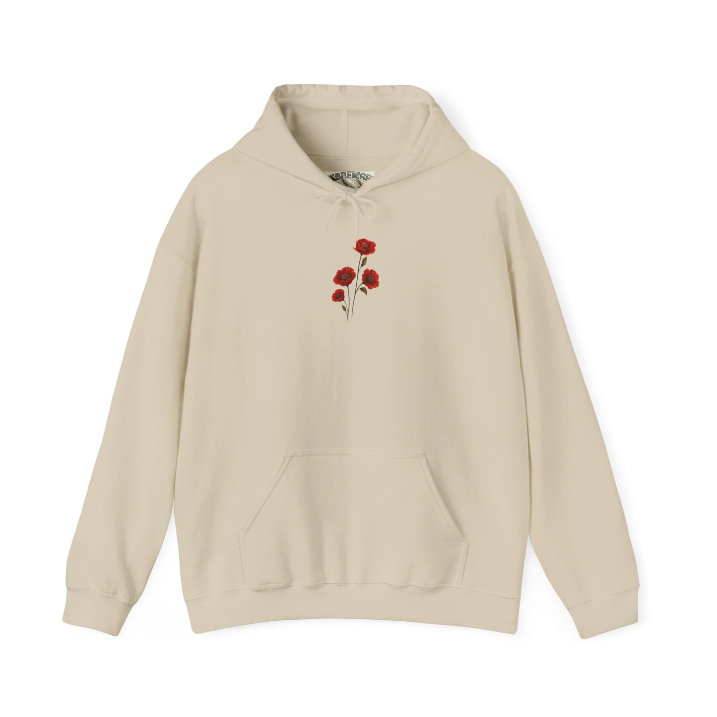 Floral Hoodie with Red Roses - Unisex Heavy Blend™ Sweatshirt