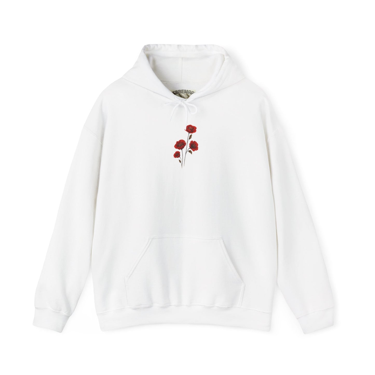 Floral Hoodie with Red Roses - Unisex Heavy Blend™ Sweatshirt