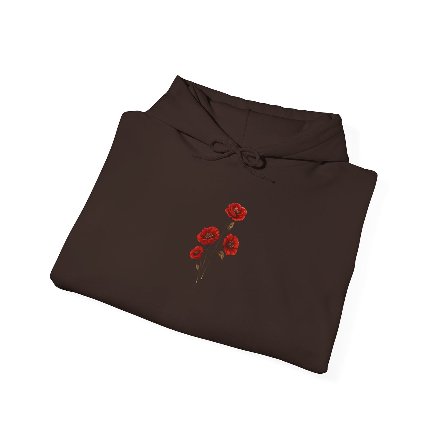 Floral Hoodie with Red Roses - Unisex Heavy Blend™ Sweatshirt